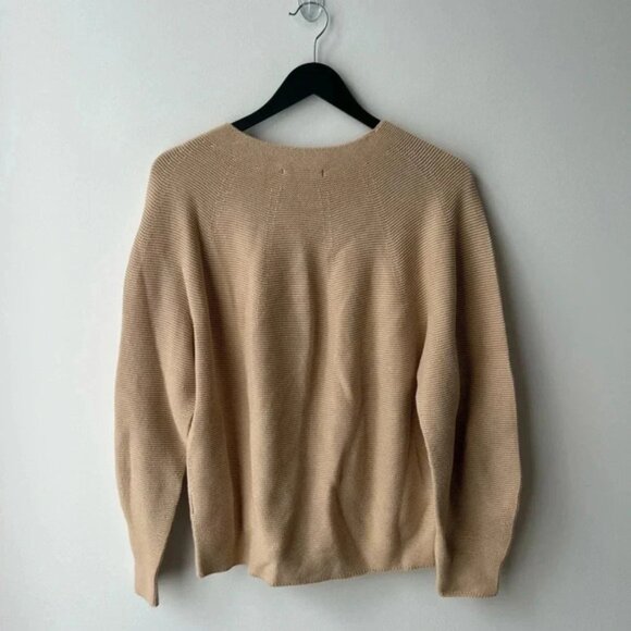 Uniqlo 3D KNIT COTTON CREW NECK SWEATER camel color - Picture 12 of 14